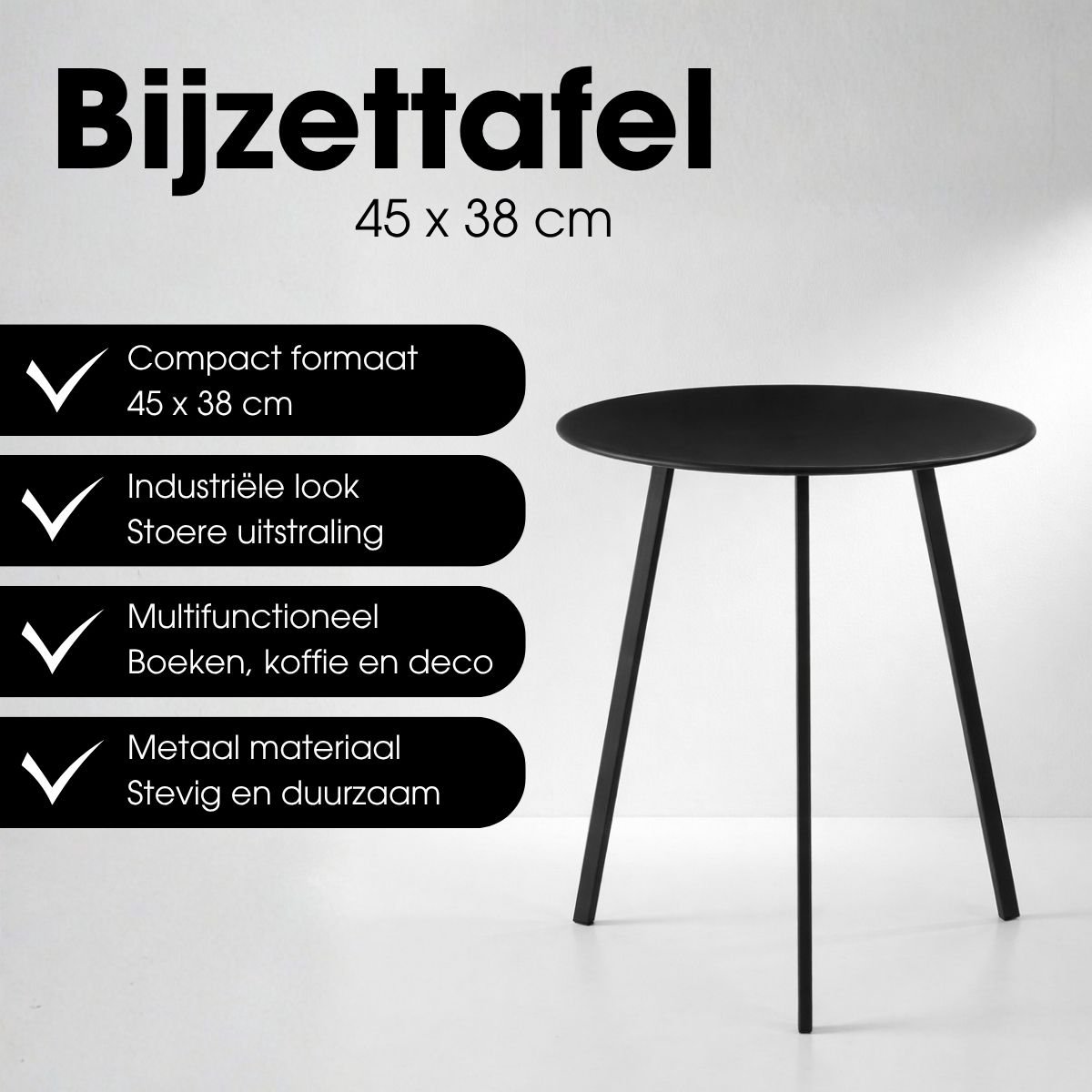 Mica Decorations Seatle Bijzettafel voor Buiten - H45 x D38 cm thumbnail 2