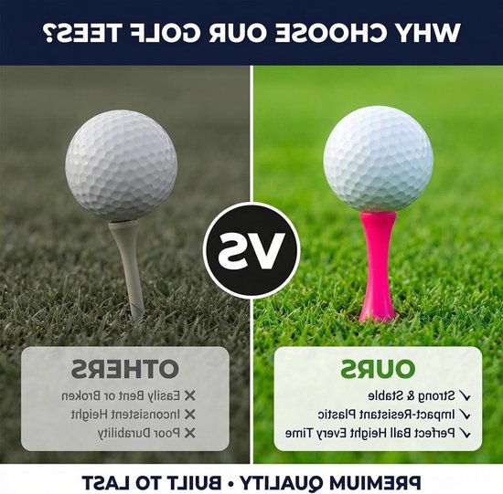Kleurige Golf T-Shirts Set van 84 Stuks, Schokbestendige Tees voor Buiten en Tuinactiviteiten van Merkloos — afbeelding 3