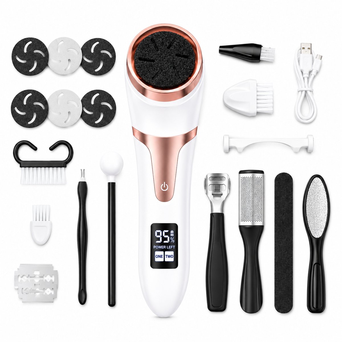 Bol.com Movela® Elektrische Eeltverwijderaar - Professionele Eelt verwijderaar - Waterdicht IPX7 - Callus remover - voetvijl - E... aanbieding