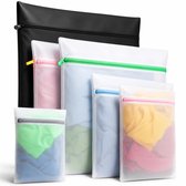 Sacs à linge BOTC avec fermeture éclair - Set de 5 - Sacs à linge en 5 tailles - Transparent - Laken/chaussures/sous-vêtements/vêtements