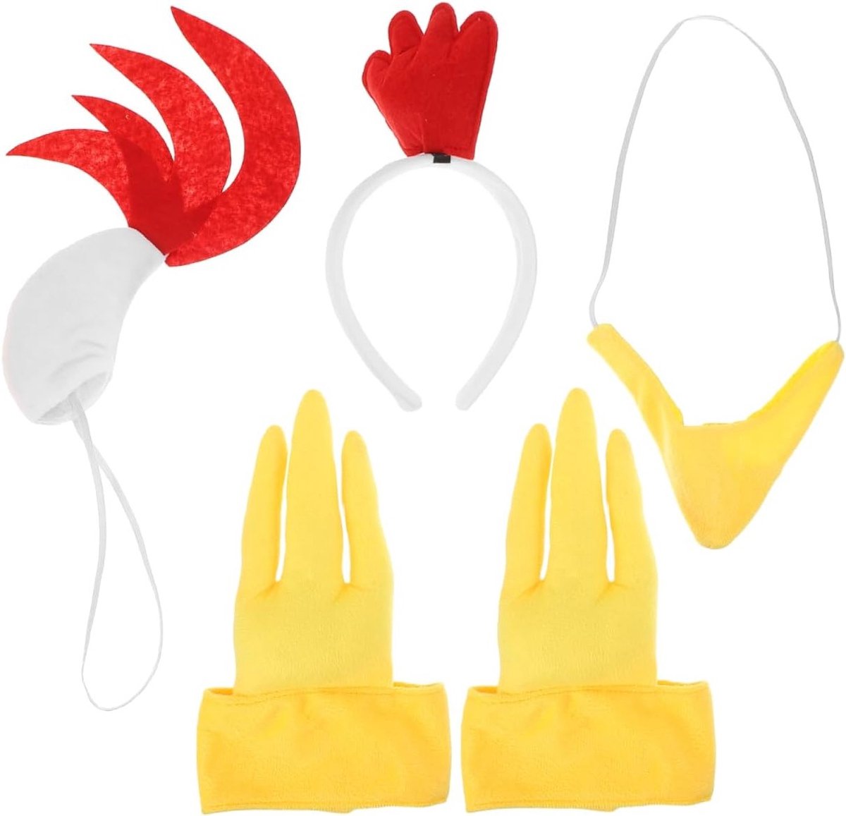 Easter chick kostuumset met hoofdband en klauwen, perfecte accessoires voor feestjes en cosplay