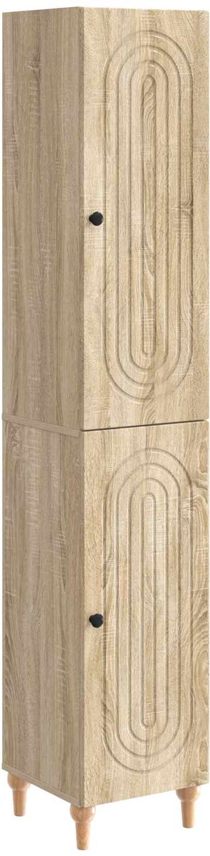 vidaXL Kast - Set - 2 - st - Sonoma - Eiken - Bewerkt - hout Sonoma eiken