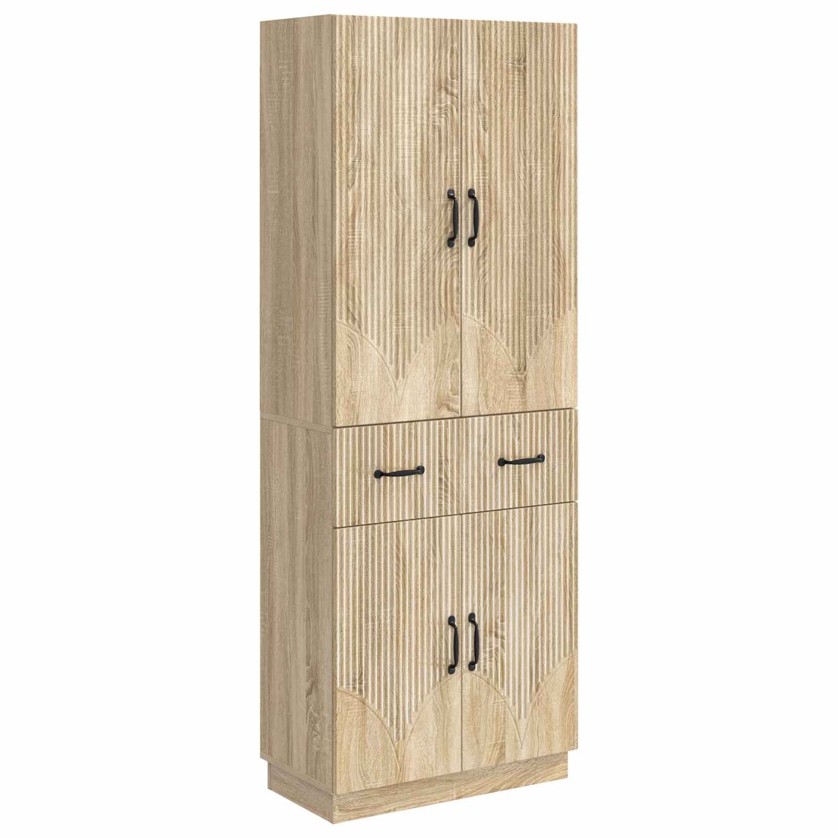 vidaXL Kast - Set - 2 - st - Sonoma - Eiken - Bewerkt - hout Sonoma eiken