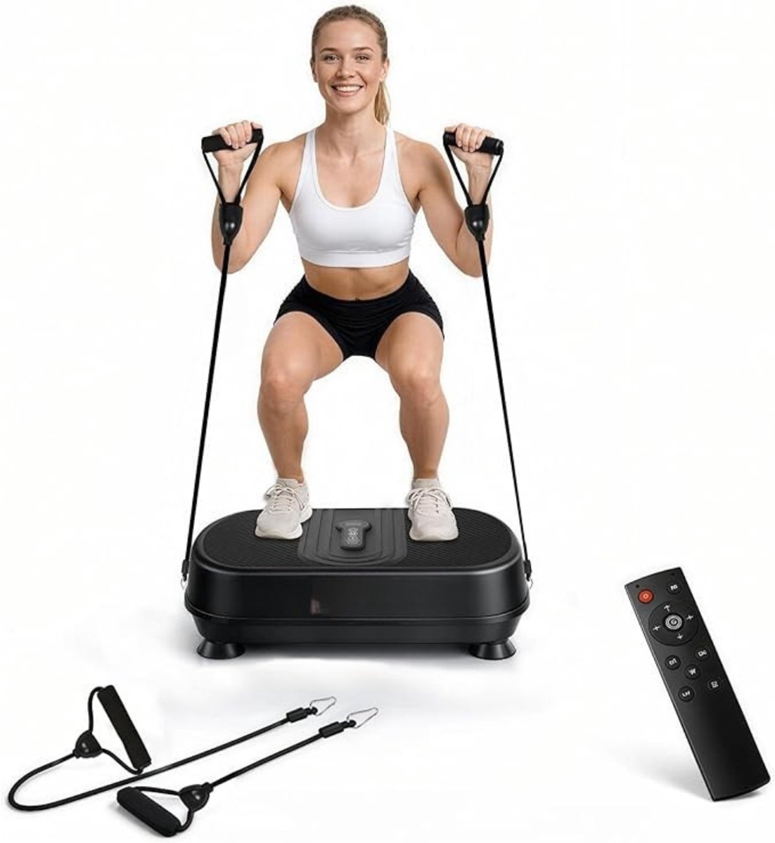 RWB® Trilplaat - Trilplaat Fitness - Trilplaat Voor Benen Bloedsomloop - Zwart - 30cm x 46cm x 13cm