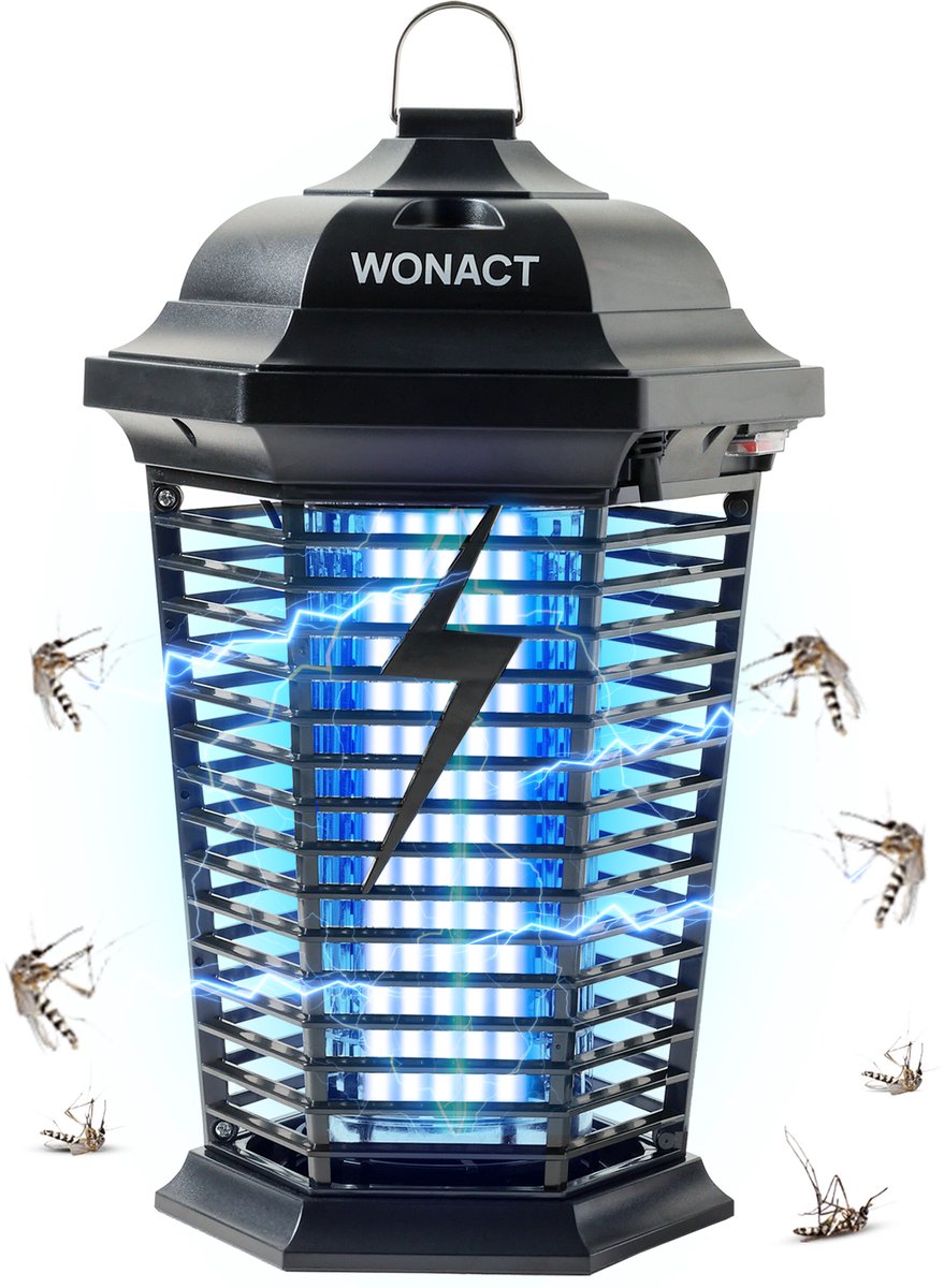 Bol.com Wonact Muggenlamp - 4000V - Muggenvanger - Elektrische Insectenlamp tegen Muggen, Fruitvliegjes en Motten - Voor Binnen ... aanbieding