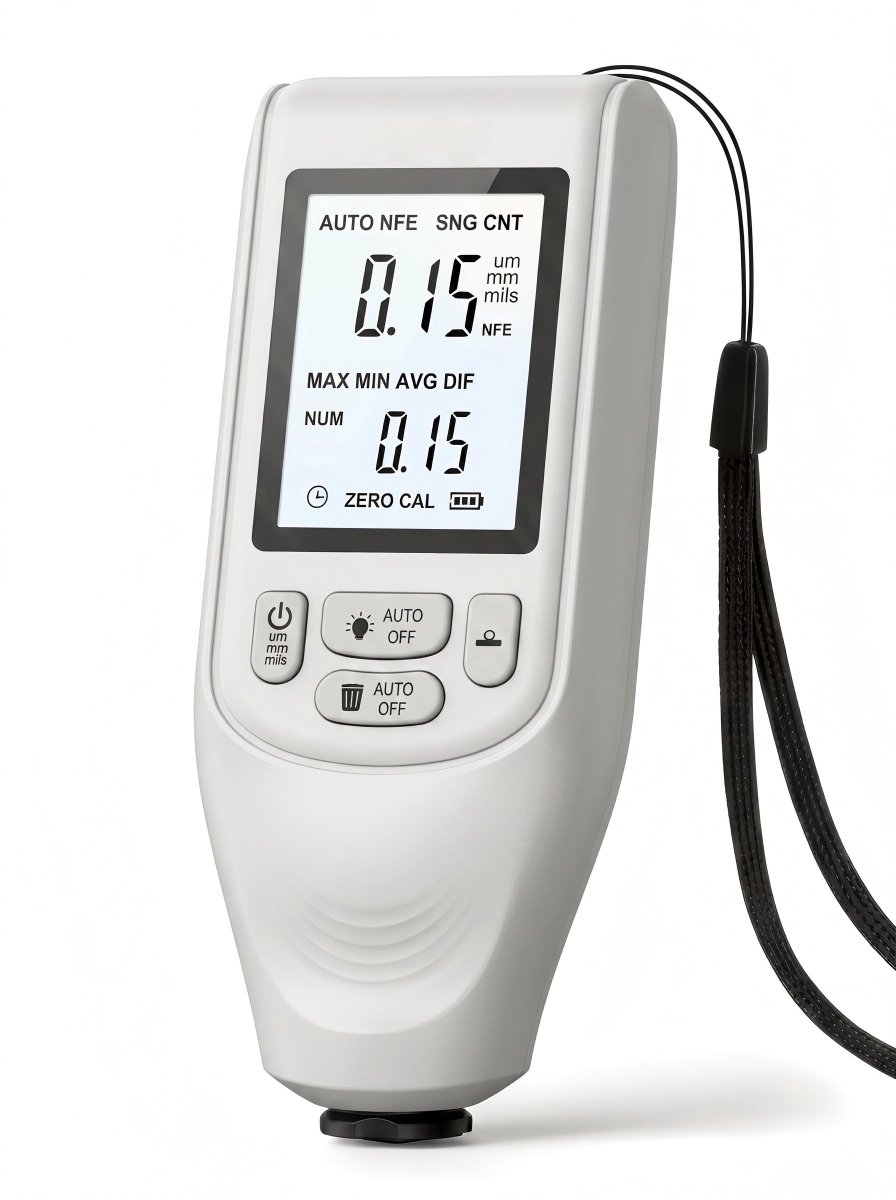 Auto Lakdiktemeter – Digitale Coatingdiktemeter – Meetbereik 0–2000 µm – Handheld met LCD-display – Voor Auto-inspectie - Wit