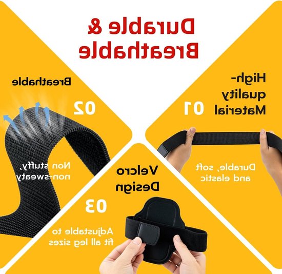 2 Delige Gamecontroller Beenband Voor Switch/Switch 2 Joycon - Verstelbare Elastische Band Voor Adventure Games, Sport Spellen En Comfortabel Spelen - Zwart — afbeelding 4