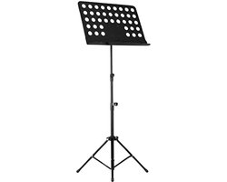 Muziekstandaard Inklapbaar & Verstelbaar - Zwart - 145 cm - Bladmuziek houder - Lessenaar voor Bladmuziek
