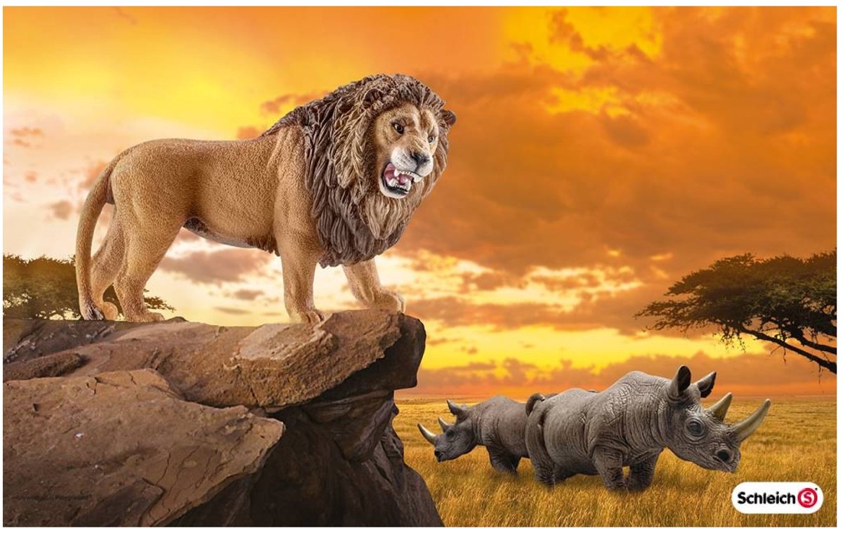 schleich WILD LIFE Leeuw, brullend - Speelfiguur - Kinderspeelgoed voor Jongens en Meisjes - 3 tot 8 jaar - 14726 — afbeelding 7
