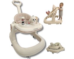 Twinky® Babywalker GO - 4-in-1 Loopstoel Baby & Loopwagen met 3-delige speelset – Loopstoeltje & Loopkar Inklapbaar inclusief Voetenmat en Steel