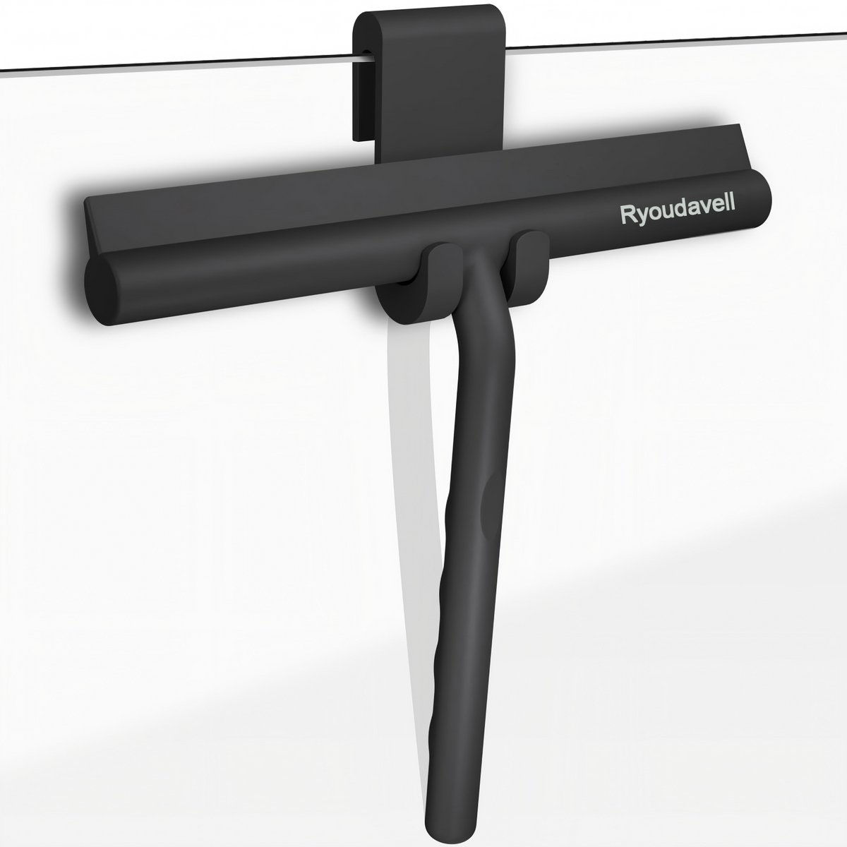 Ryoudavell - Raamwisser met ophanghaak - trekker douche - douchewisser - raamtrekker - douchetrekker - anti slip - douchewisser - Luxe Trekker Douche - Ophanghaak Zonder Boren - Zwart