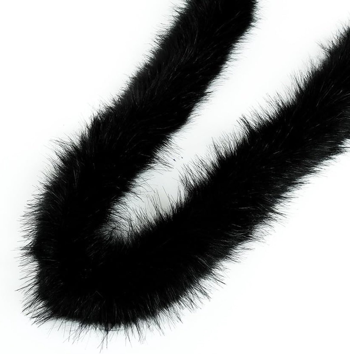 Vijf meter lange platte veren boa, fluffy veren sjaal voor bruiloften, kostuums, feestdecoratie en carnaval, zwart
