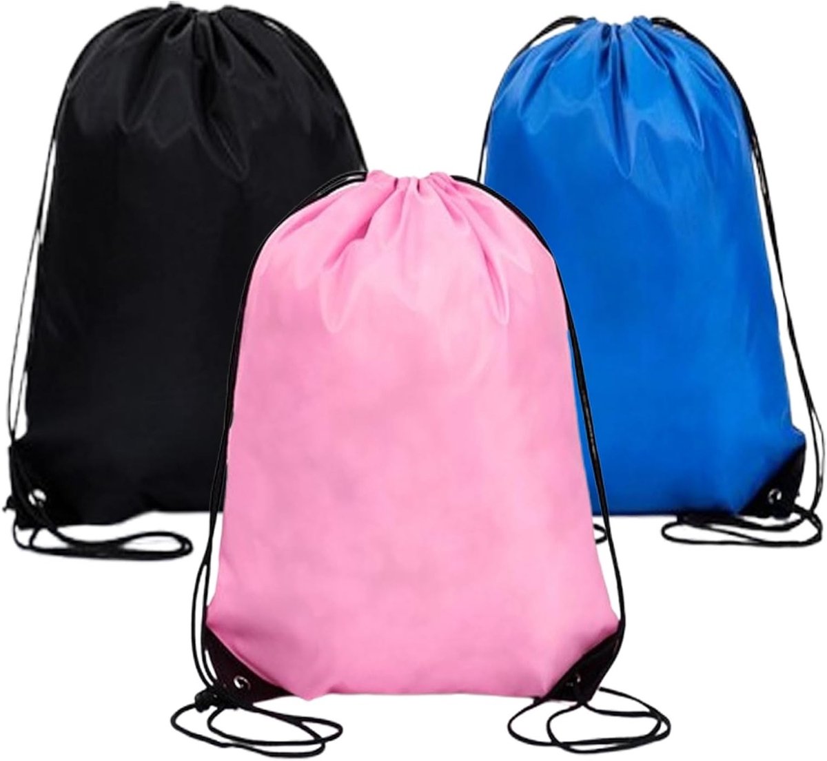 Lichte en Ruime Trekkoord Rugzak van Polyester voor Sport, Zwemmen en Reizen - Geschikt voor Kinderen en Volwassenen in 3 Kleuren