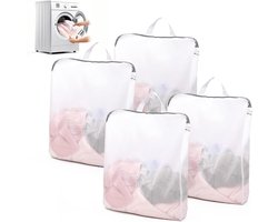 Waszakken Set van 4 - Netten voor Wassen van Ondergoed, Sokken en Tights - Ideaal voor de Wasmachine en Reisgebruik - 50x60cm Met Handvatten