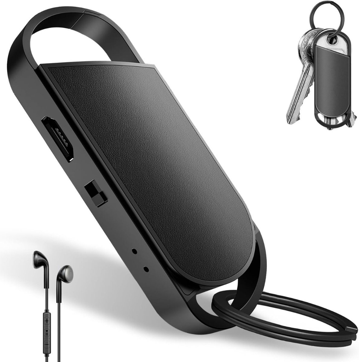 MRKK® Afluisterapparatuur - Dictafoon Voice Recorder - Spy Recorder - Audio - Zwart