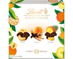 Lindt CHOCO FRUITS abrikoos, sinaasappel & ananas 180g