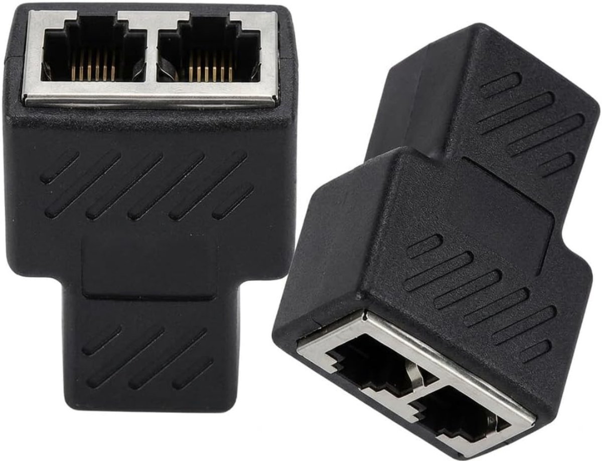 ZMR® Internet Splitter - Internetkabel - Netwerk Switch - Zwart - 14cm x 9cm x 3cm