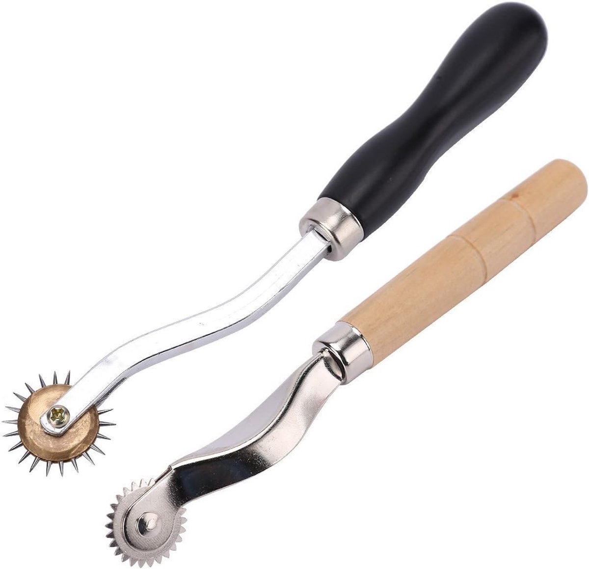 2-delige Markeerwielen met Houten Handvat - 2mm en 4mm Patroonwielen voor Naaien en Quilten