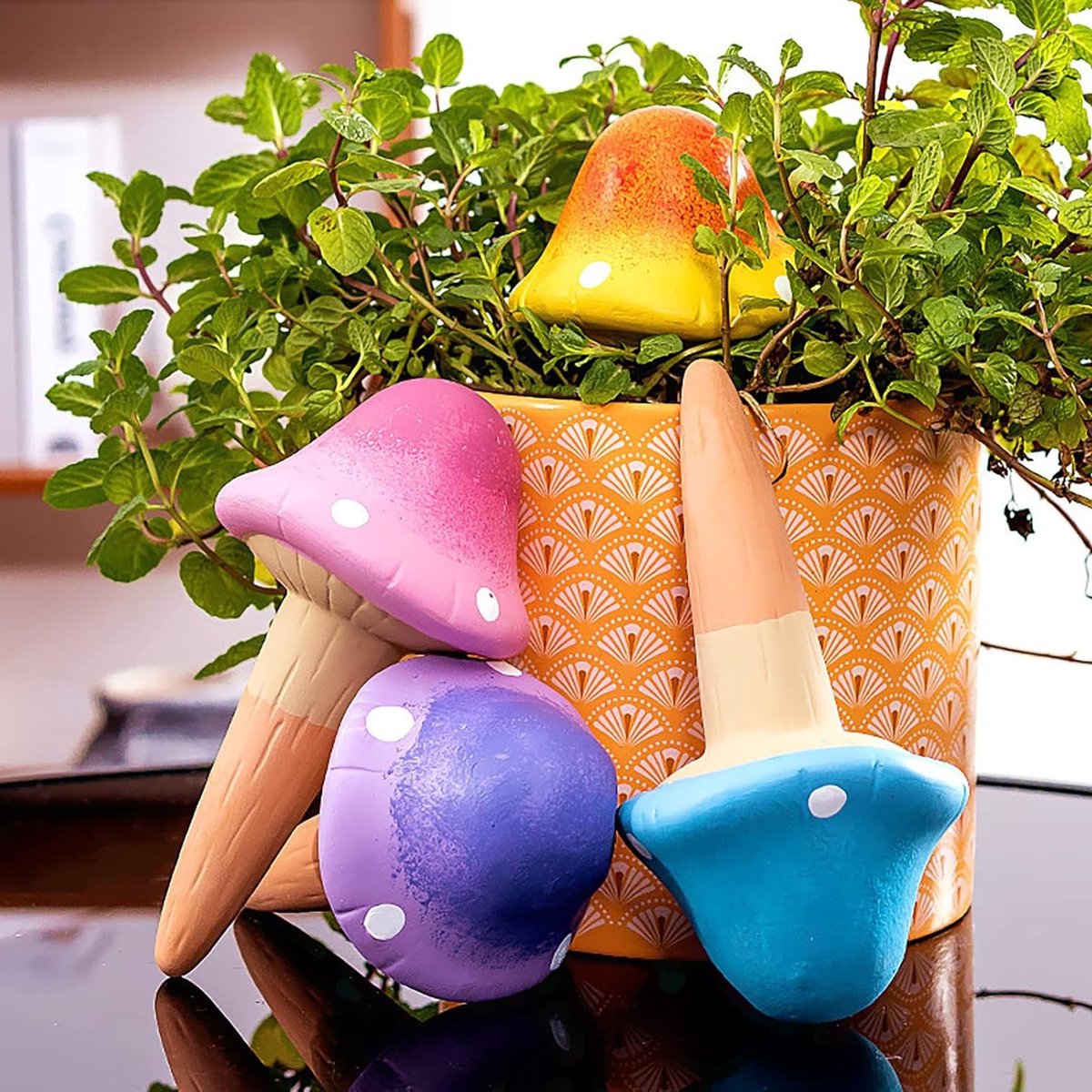 Automatische Plant Watering Sticks, Terracotta Waterers voor Planten, Langzame Waterafgifte, Ideaal voor Vakanties en Huishoudelijk Gebruik, Set van 4 Stuks 150ml