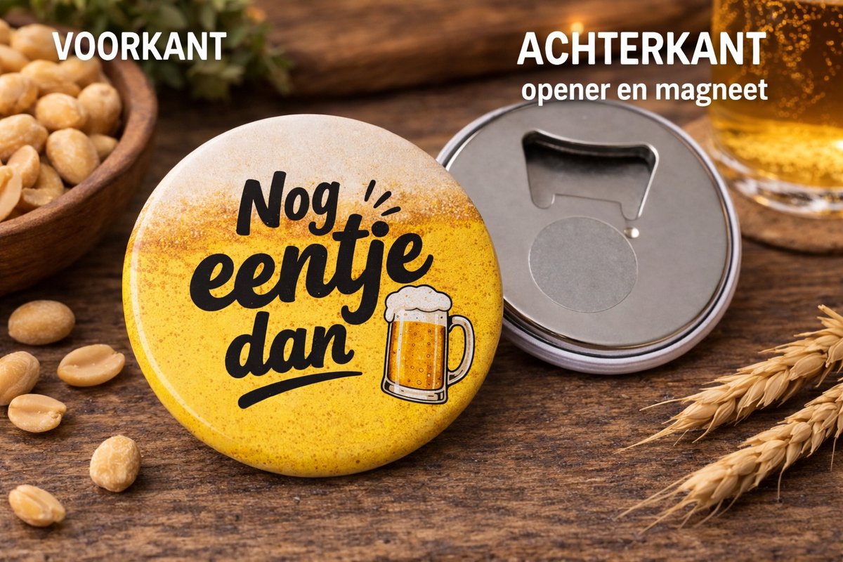 Bieropener Magneet – “Nog eentje dan” – Grappig Cadeau voor Bierliefhebbers