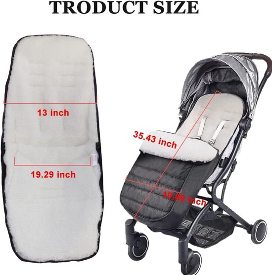 Fairy Baby Voetenzak voor de winter, kinderwagen, buggy, voetenzak, extreem warm, antislip, babyvoetenzak, intrekbaar, afneembare winterzak voor buggy, geschikt voor alle kinderwagens en Praag — afbeelding 4