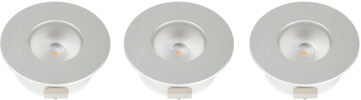 LETT® Mini Inbouw LED Spotjes - met Dimmer - Set van 3 x 1,5W