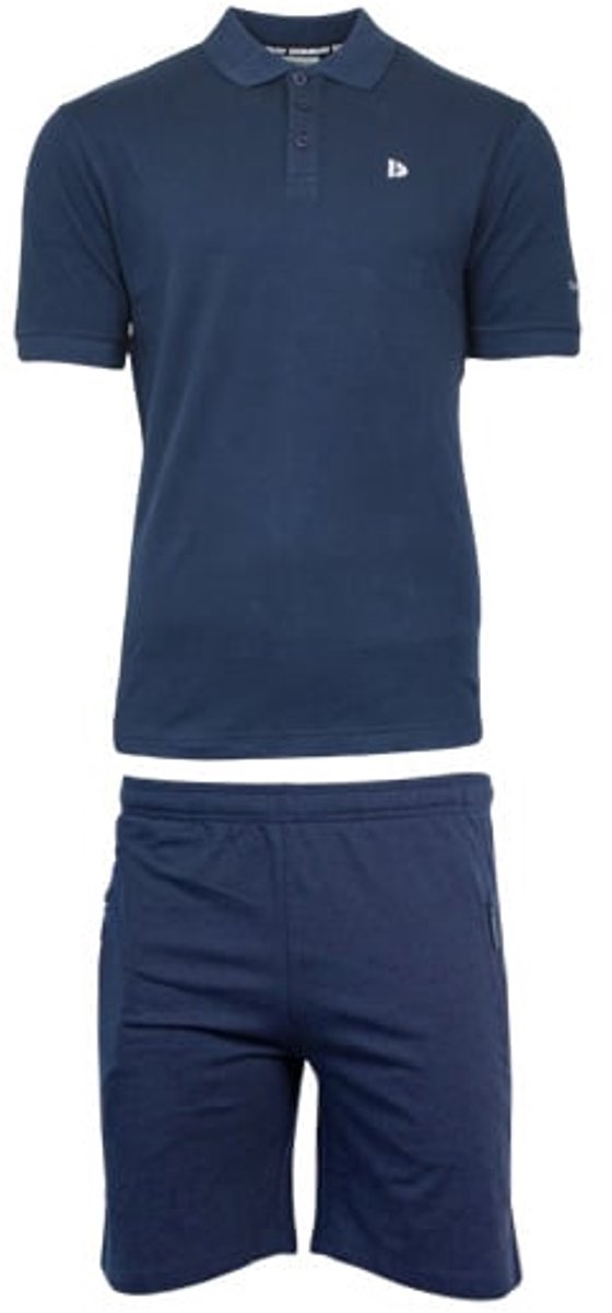 Donnay - Zomerset (Kevin) - Polo/Joggingshort - Heren - Black (020)- maat S