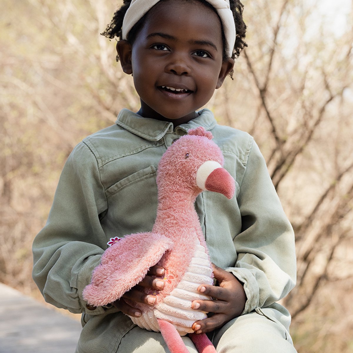 Little Dutch Safari Friends Knuffel Flamingo - 35 cm — afbeelding 5