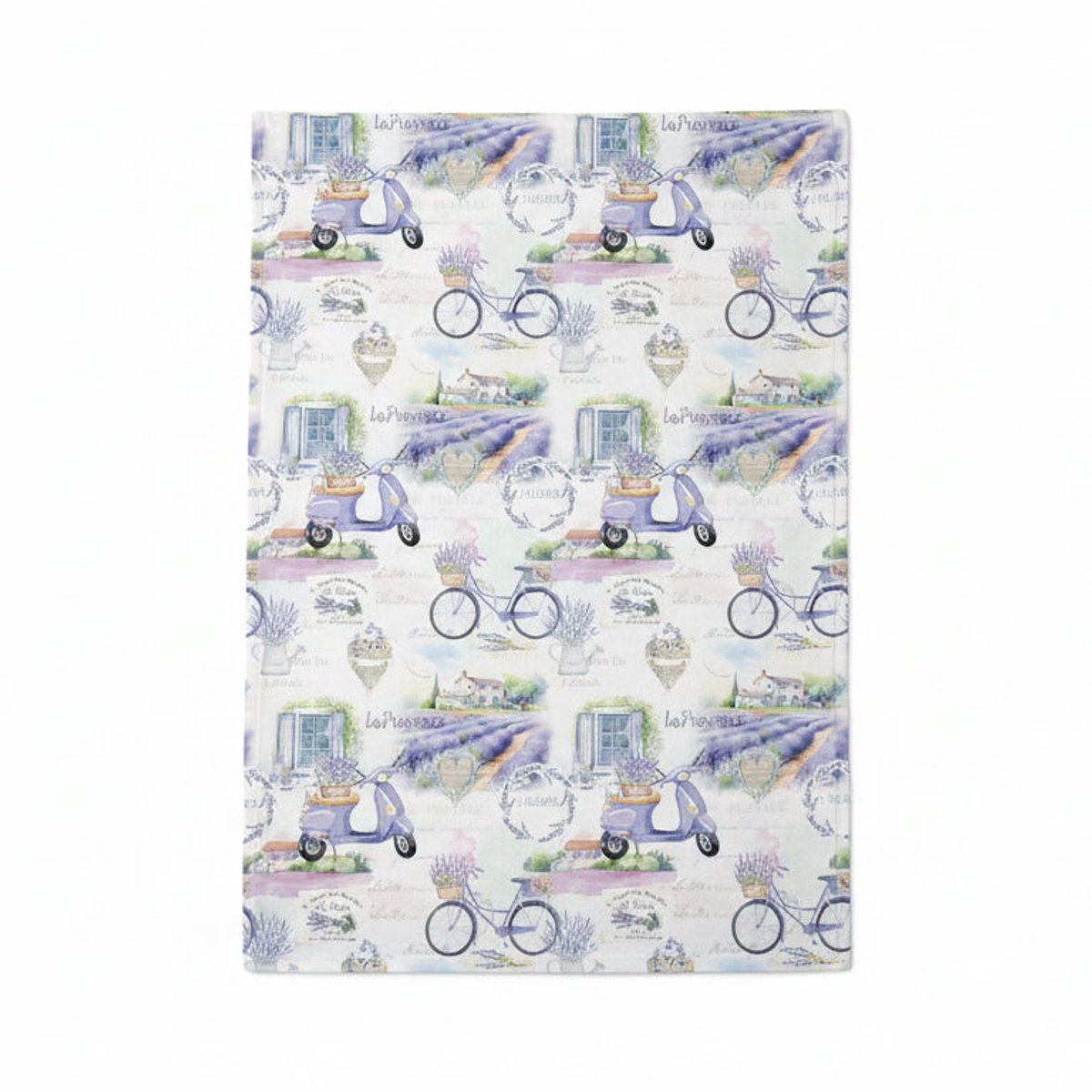 Ambiente Theedoek La Provence wit paars 70x50cm