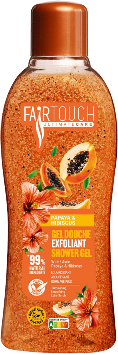 FairTouch - Exfoliating Douchegel - Papaya & Hibiscus - 1000ml - Scrub