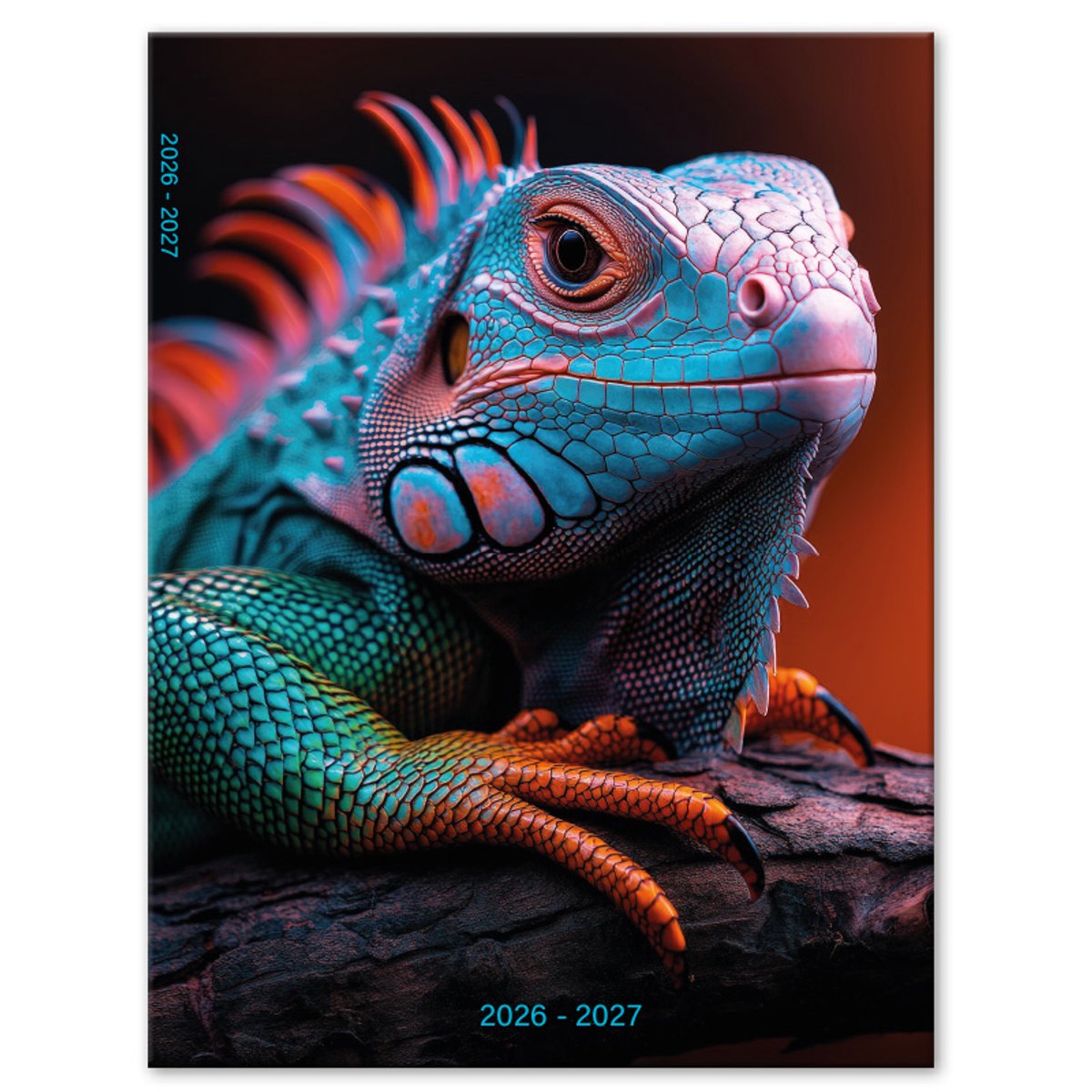 SOHO Agenda - A5 Formaat - 21x14,5cm - Jaar 26/27 - 12 maanden - Augustus t/m Juli - 1 week op 2 pagina's - Harde kaft - Met leeslint - Iguana