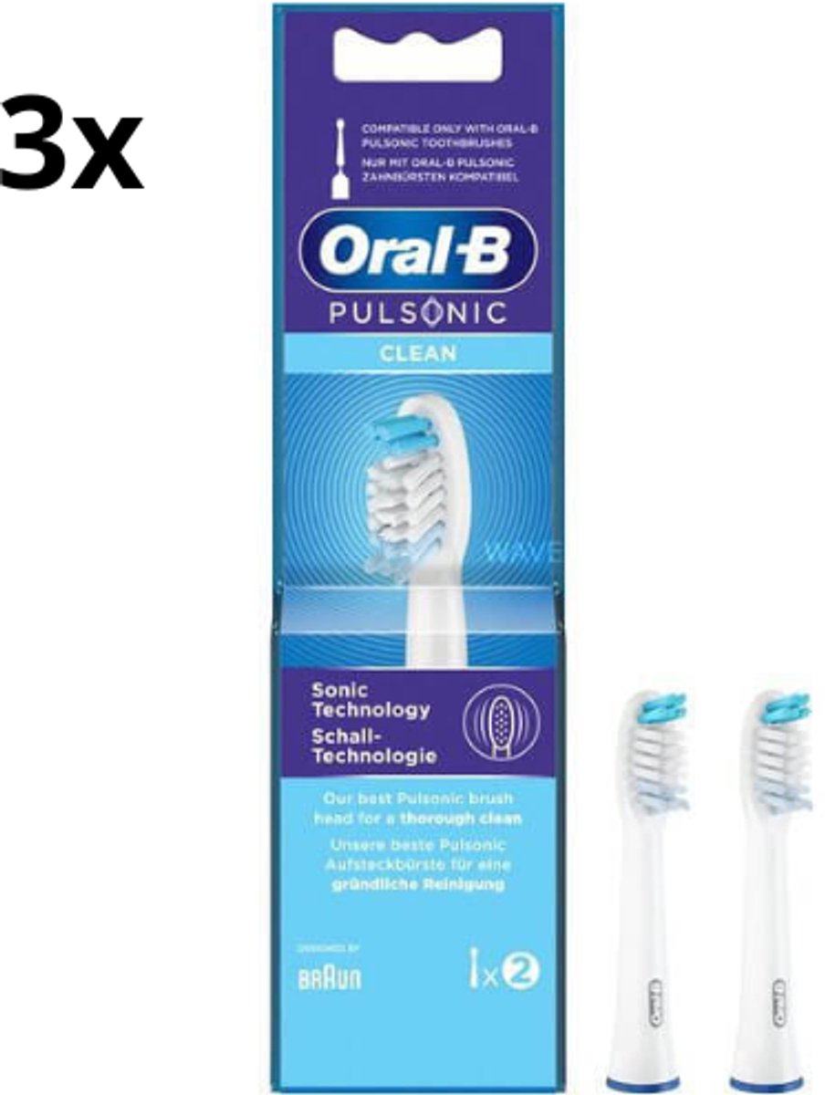 Oral B Pulsonic Clean Opzetborstels - 3 x 2 stuks