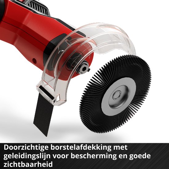 Einhell Accu Voegenreiniger GE-CC 18/110 Li E Solo - Power X-Change - 18V/Li-ion - 1500 t/min - Borsteldiameter: 11 cm - Incl. staal- en nylonborstel - Excl. accu en lader van Merkloos	 — afbeelding 3