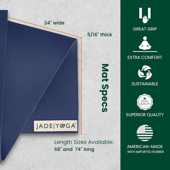 Jade Fusion Yoga Mat 68-inch — afbeelding 3