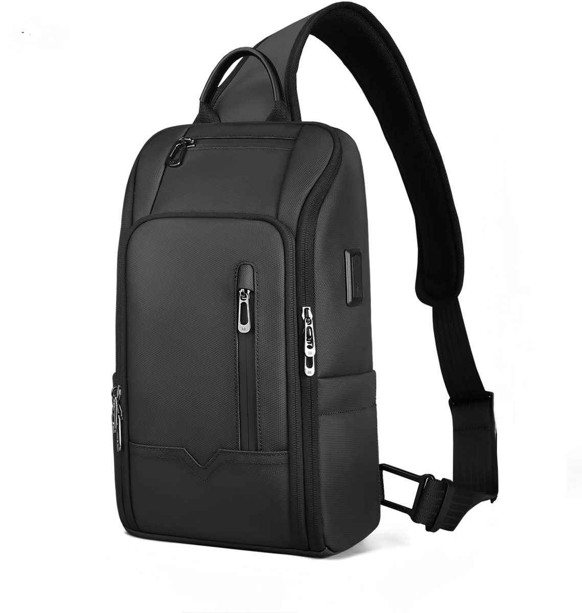 Crossbody Sling Rugzak met USB Oplaadpoort