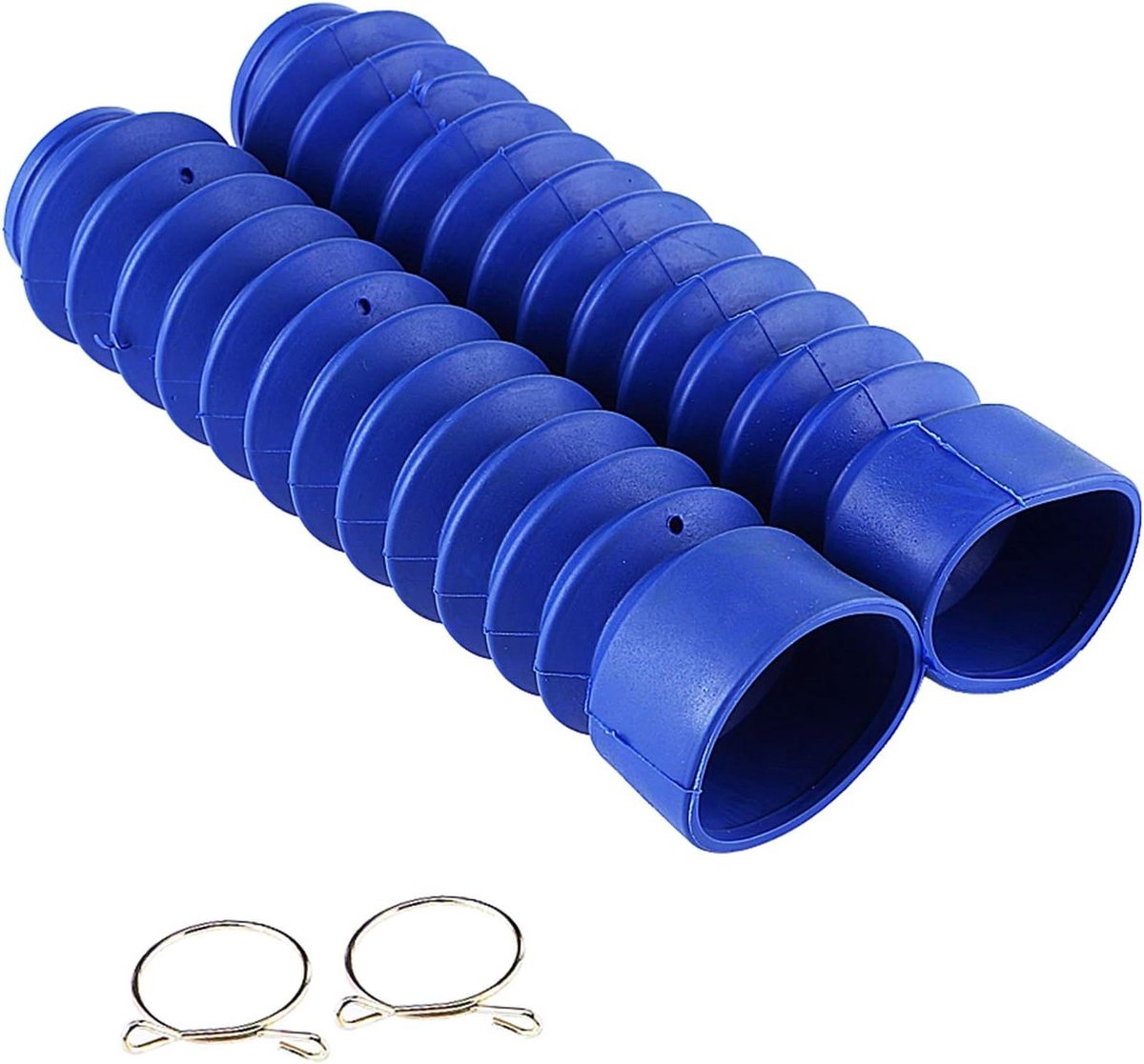 Motorfiets Voorvork Bellows - Rubber Bescherming voor Voorvorken en Schokdempers, Geschikt voor ATV en Dirt Bikes, Afmetingen 205x42mm (Blauw)