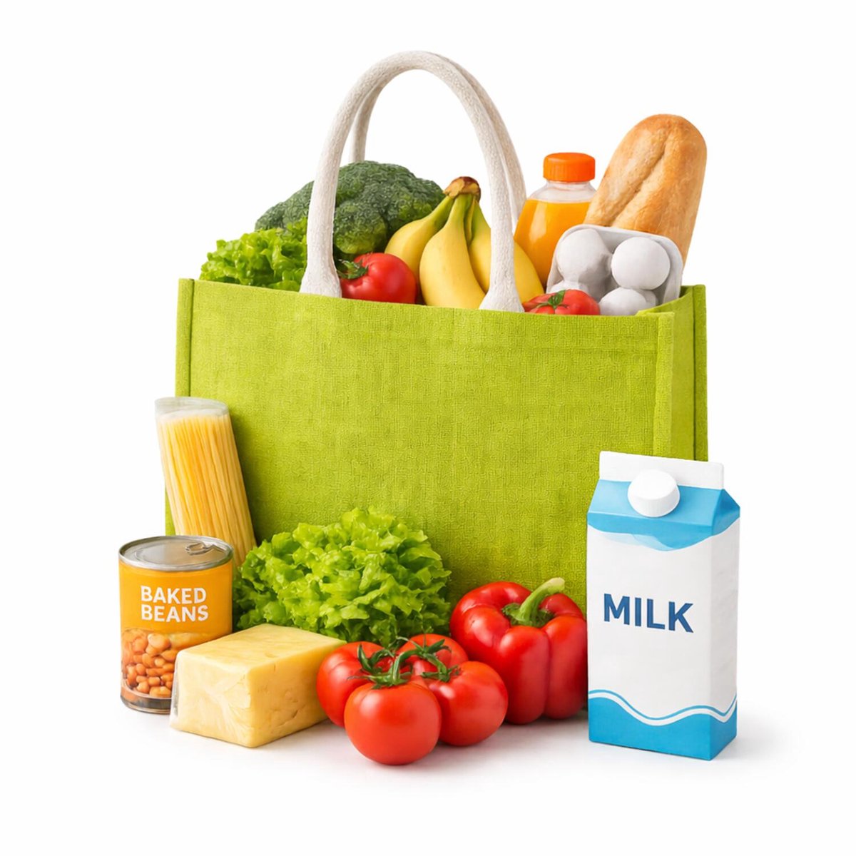 Jute boodschappen strandtas - 1x - groen - 42 x 36 cm - Strandartikelen beach bags/shoppers - 22 liter