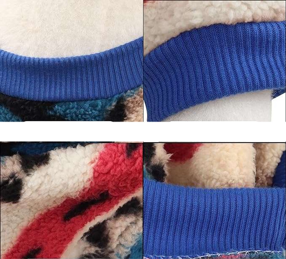 CE Polar Serie - Polar Honden Trui - Rood en Blauw - XS - Warm en Zacht