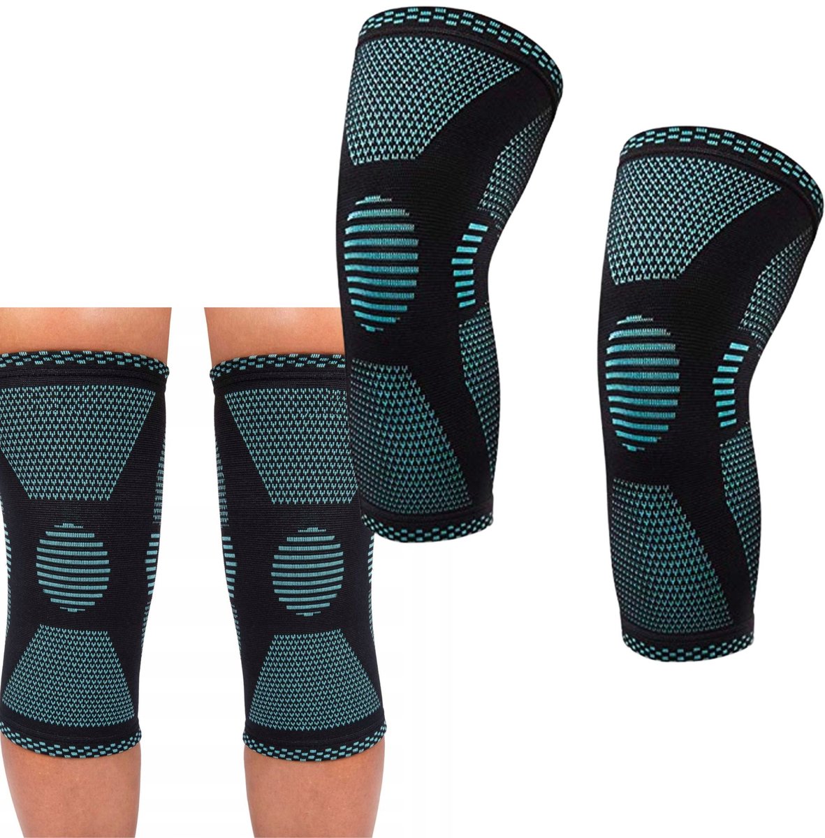 MONA FIT-1044 - Orthopedisch Kniebrace - 2 Stuks - L - Ergonomisch - Compressie