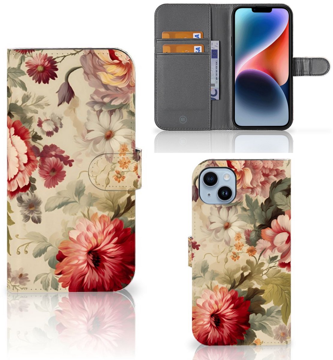 Hoesje voor iPhone 15 Plus Bloemen