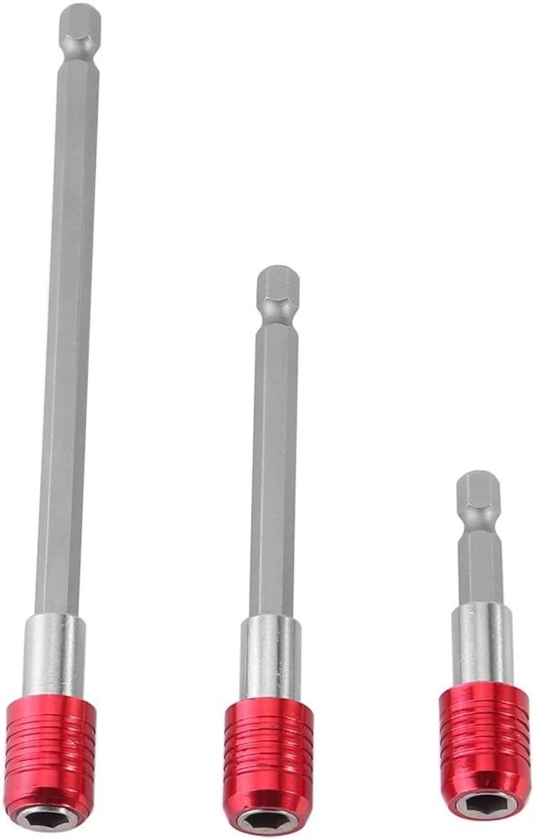 Set van 3 magnetische schroevendraaiers met hexagon verlengstukken 1/4 inch - 60/100/150mm voor precisiewerk