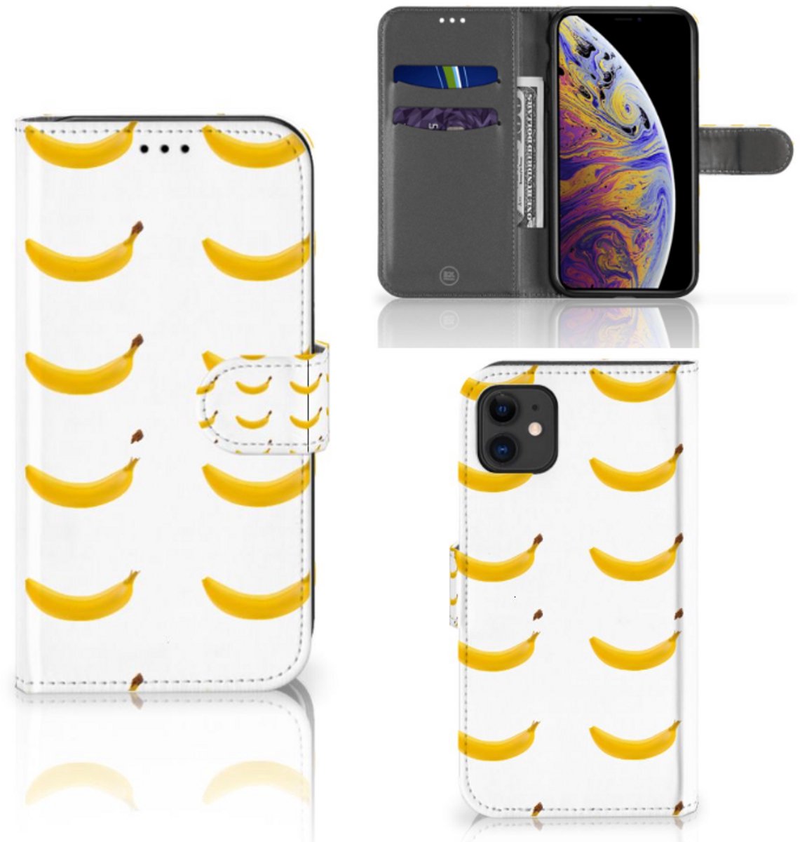 Boekhoesje voor Apple iPhone 11 Book Cover Banana