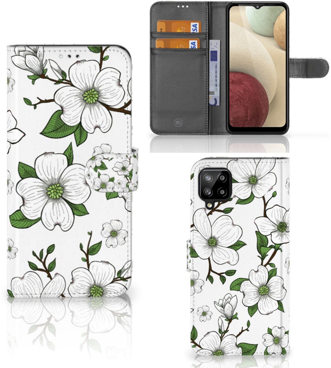 Samsung Galaxy A12 Hoesje Dogwood Flowers