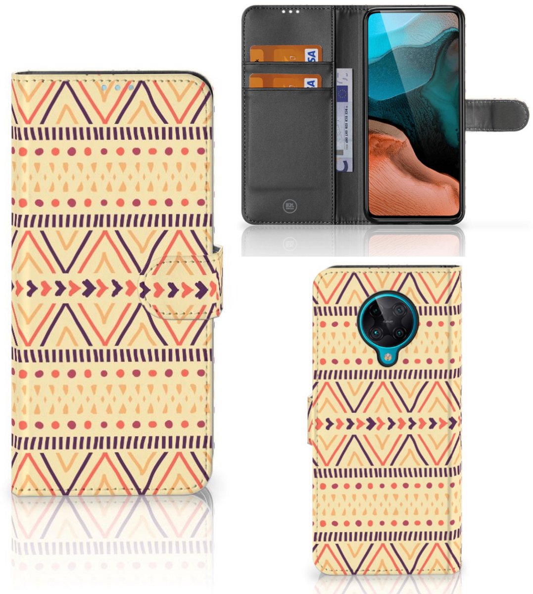 Xiaomi Poco F2 Pro Telefoon Hoesje Aztec Yellow