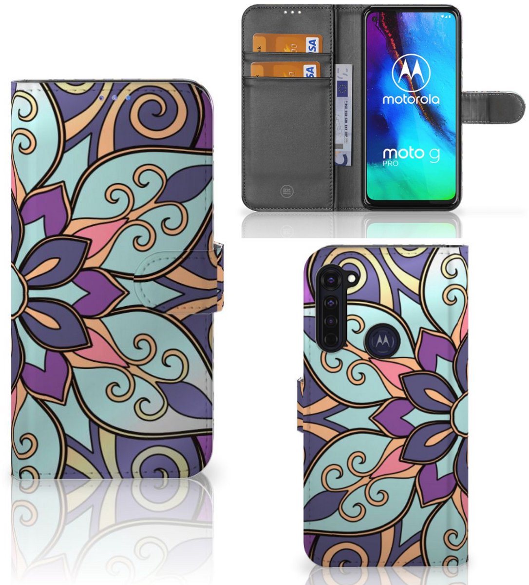 Motorola Moto G Pro Hoesje Purple Flower
