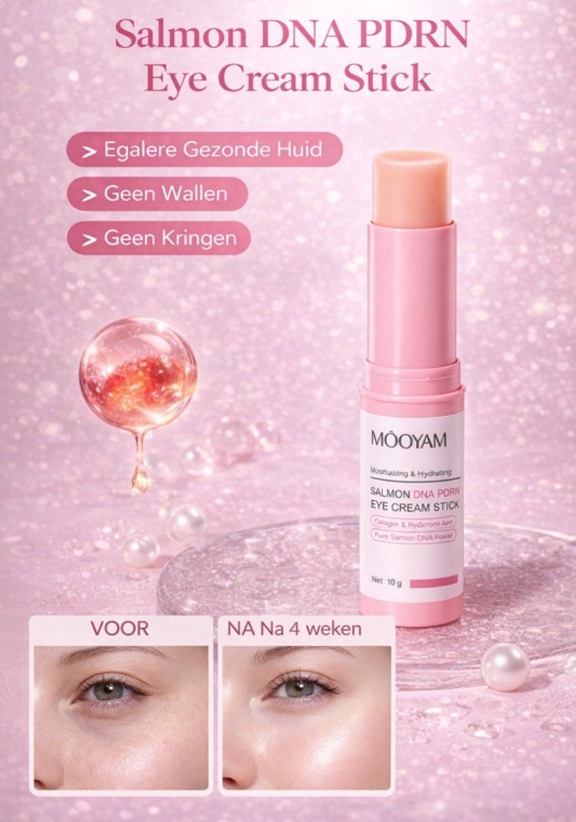 Salmon DNA PDRN Eye Cream Stick – Oogcrème Stick – Tegen Wallen & Donkere Kringen – Anti Aging Oogverzorging – Hydraterende Eye Stick – Korean Skincare – Eye Serum Stick