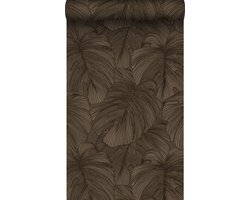 Origin Wallcoverings behang 3D-motief bladeren donkerbruin - 50 x 900 cm - 347921
