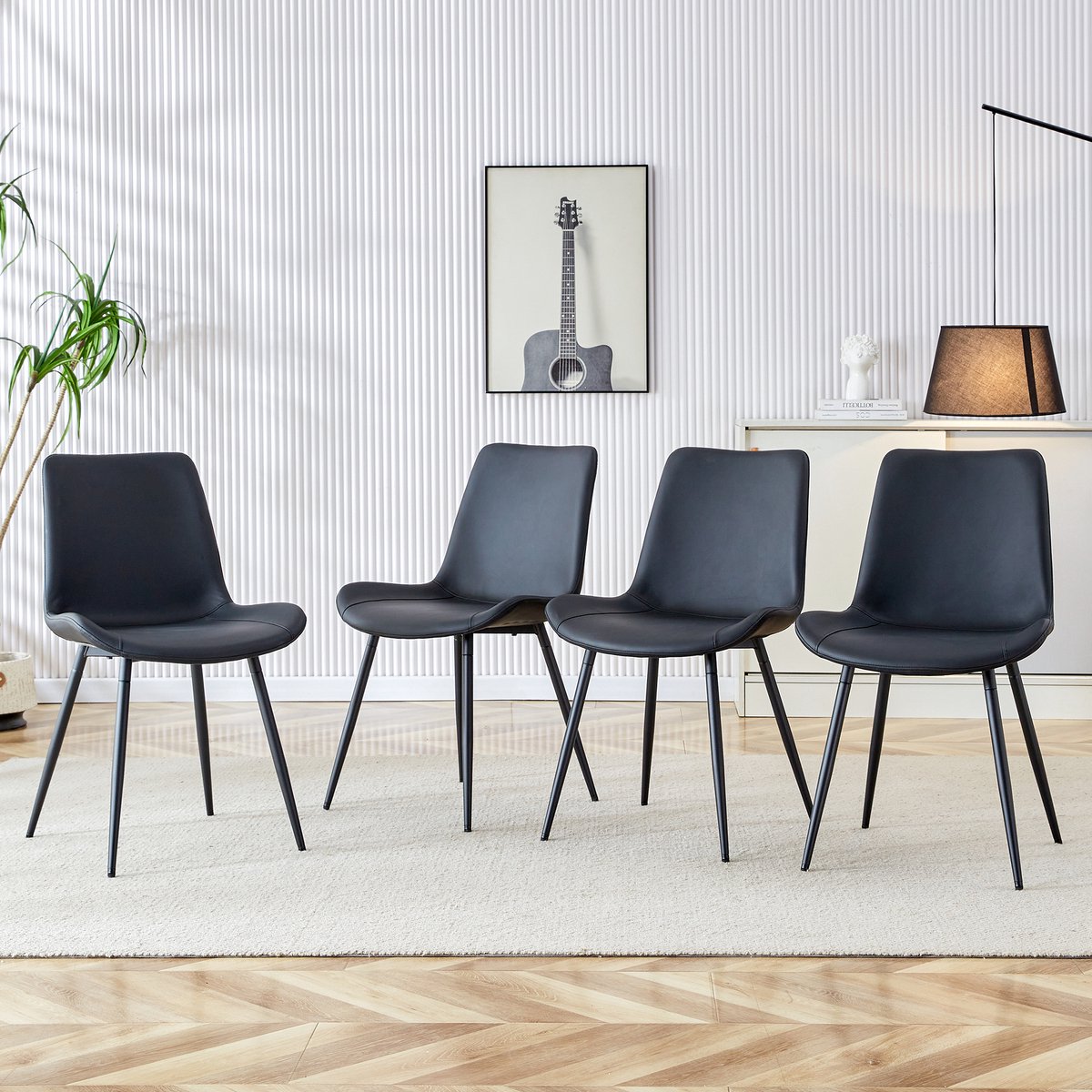 Wishdor - Eetkamerstoel - Ergonomische Brede Zitting En Rugleuning - Modern Ontwerp - Voor