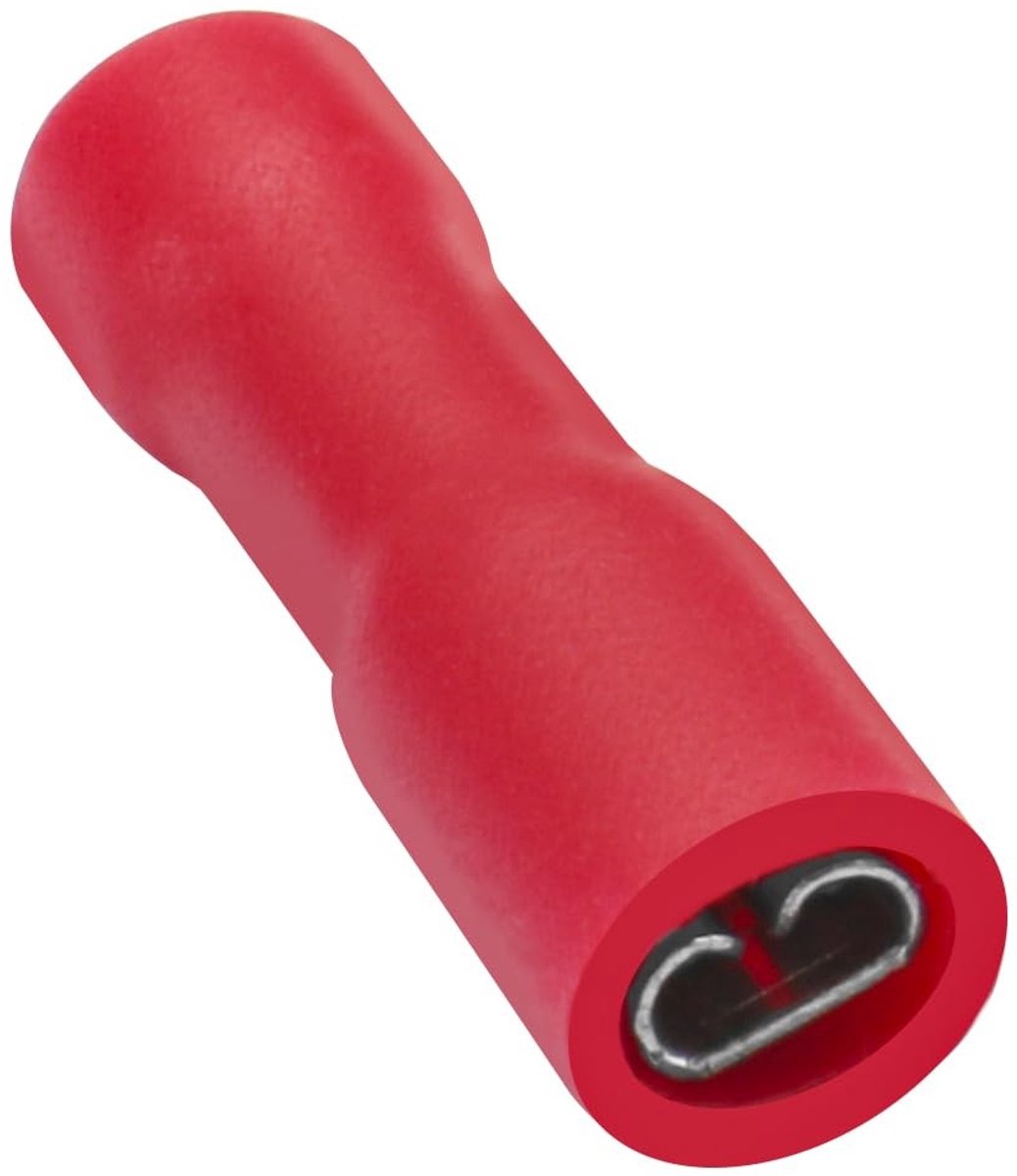 aladdien - Kabelclips - Volledig geïsoleerd - Rood - 100 Stuks - Ideaal voor kabelbeheer - Geschikt voor 0.5-1.5mm²