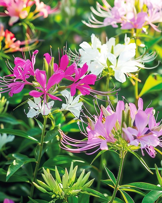 Kattensnor Zaden Colour Fountain Mix Cleome Hassleriana Eenjarig